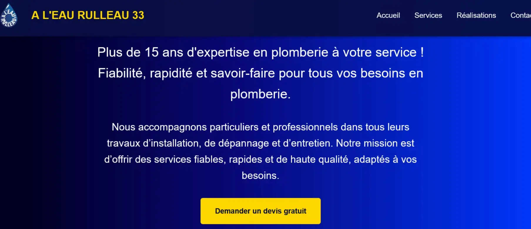 Site web artisan plombier